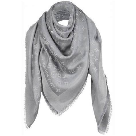 louis vuitton light grey scarf.